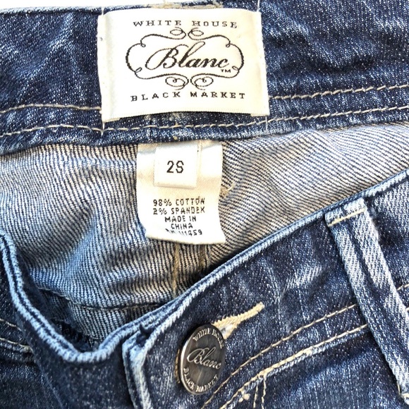 WHBM Blanc Low Rise Stretch Boot Cut Jeans - Picture 5 of 8